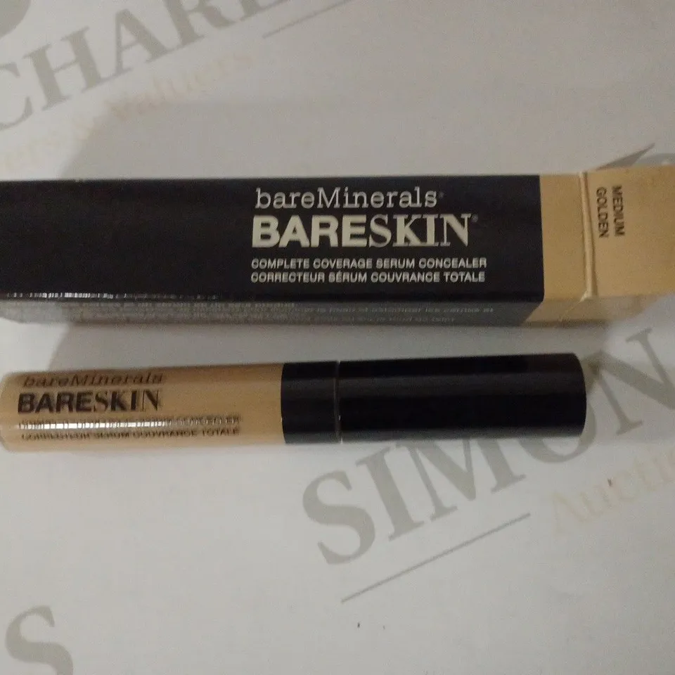 LOT OF 3 BAREMINERALS BARESKIN COMPLETE COVERAGE SERUM CONCEALER, MEDIUM GOLDEN [0.2 OZ]