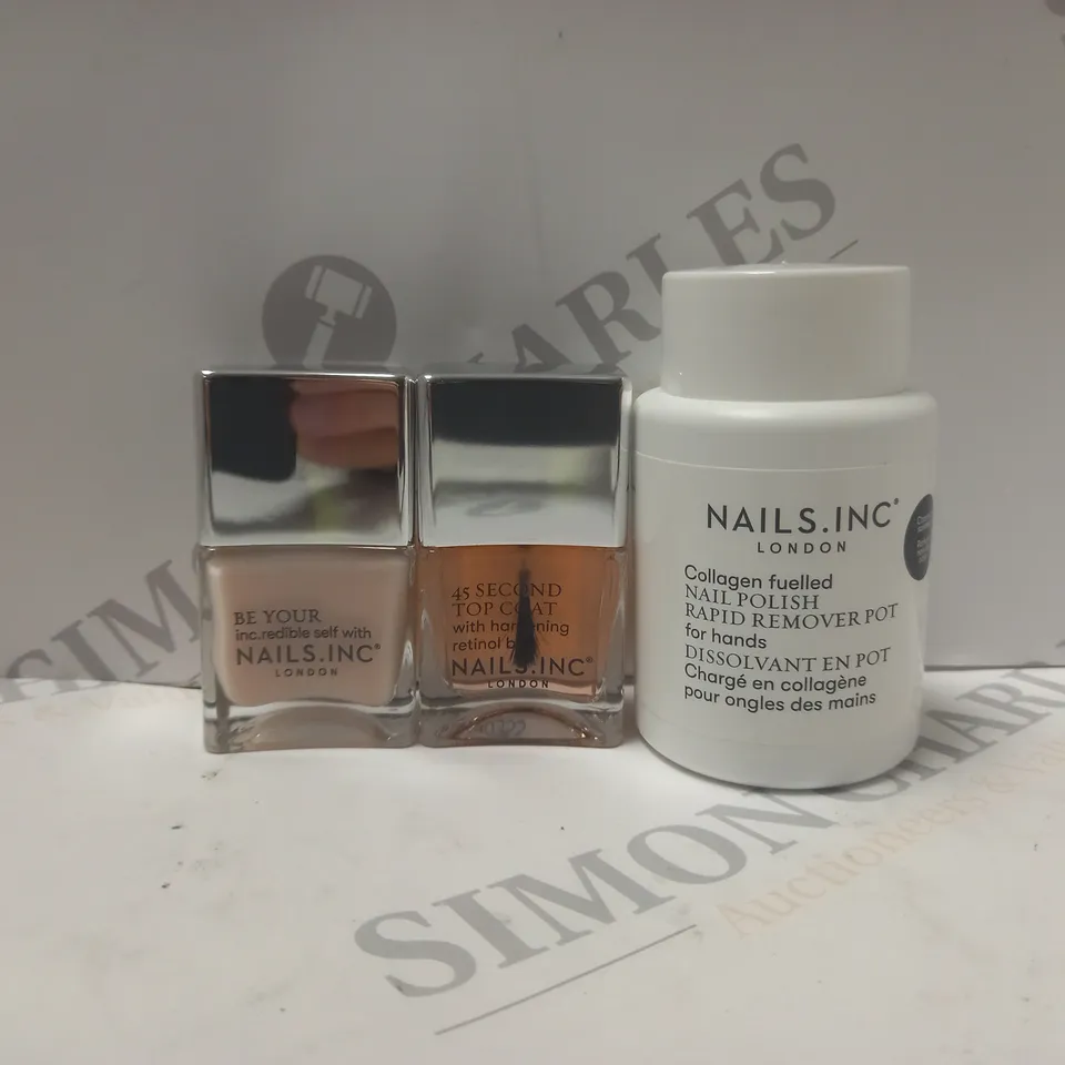 BOXED NAILS INC ITEMS TO INCLUDE - COLLOGEN FUELLED NAIL POLISH - 45 SECOND TOP COAT - BE YOURS
