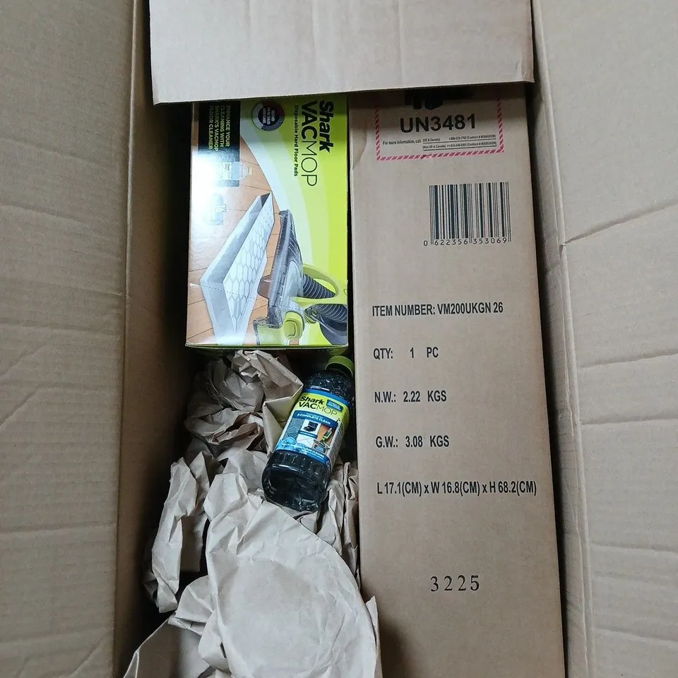 SHARK VM200 VACMOP 2-IN-1 CORDLESS VACUUM MOP WITH 22 MOP PADS