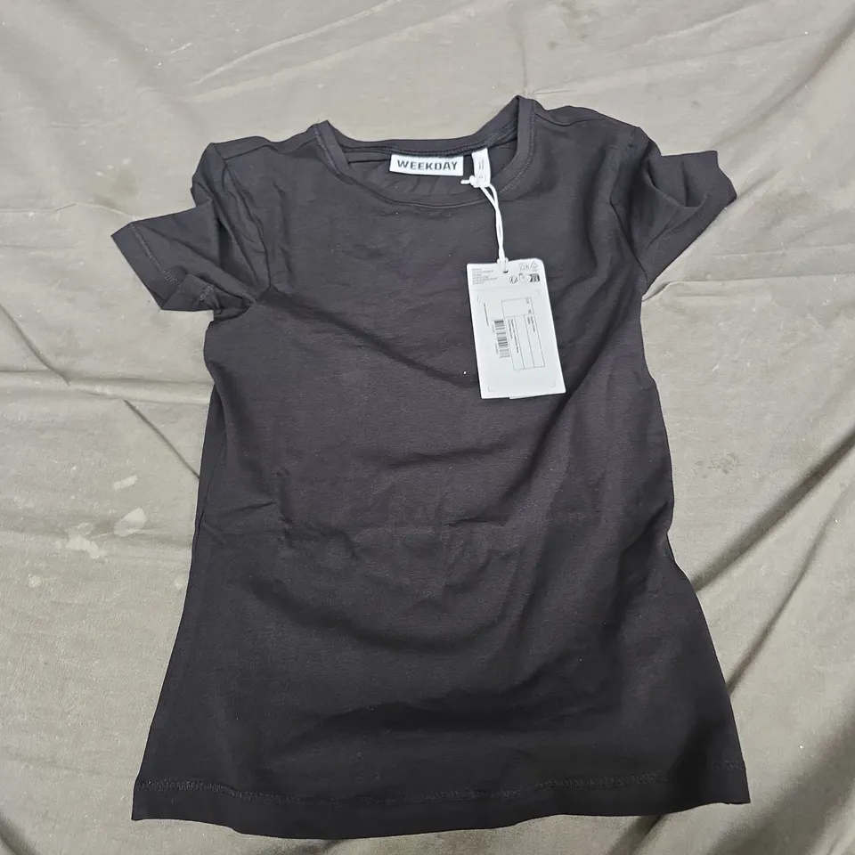 WEEKDAY BLACK WOMEN'S T-SHIRT – XS