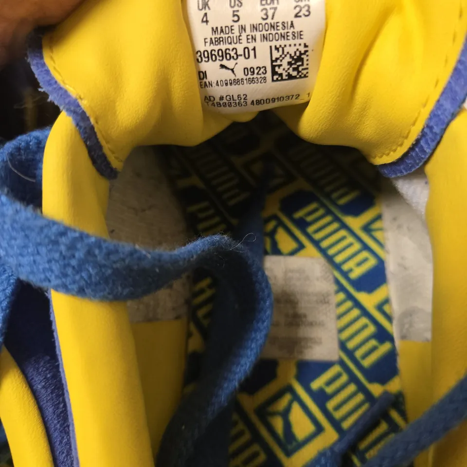 PUMA SNEAKERS – UK 4 (US 5, EUR 37) BLUE & YELLOW