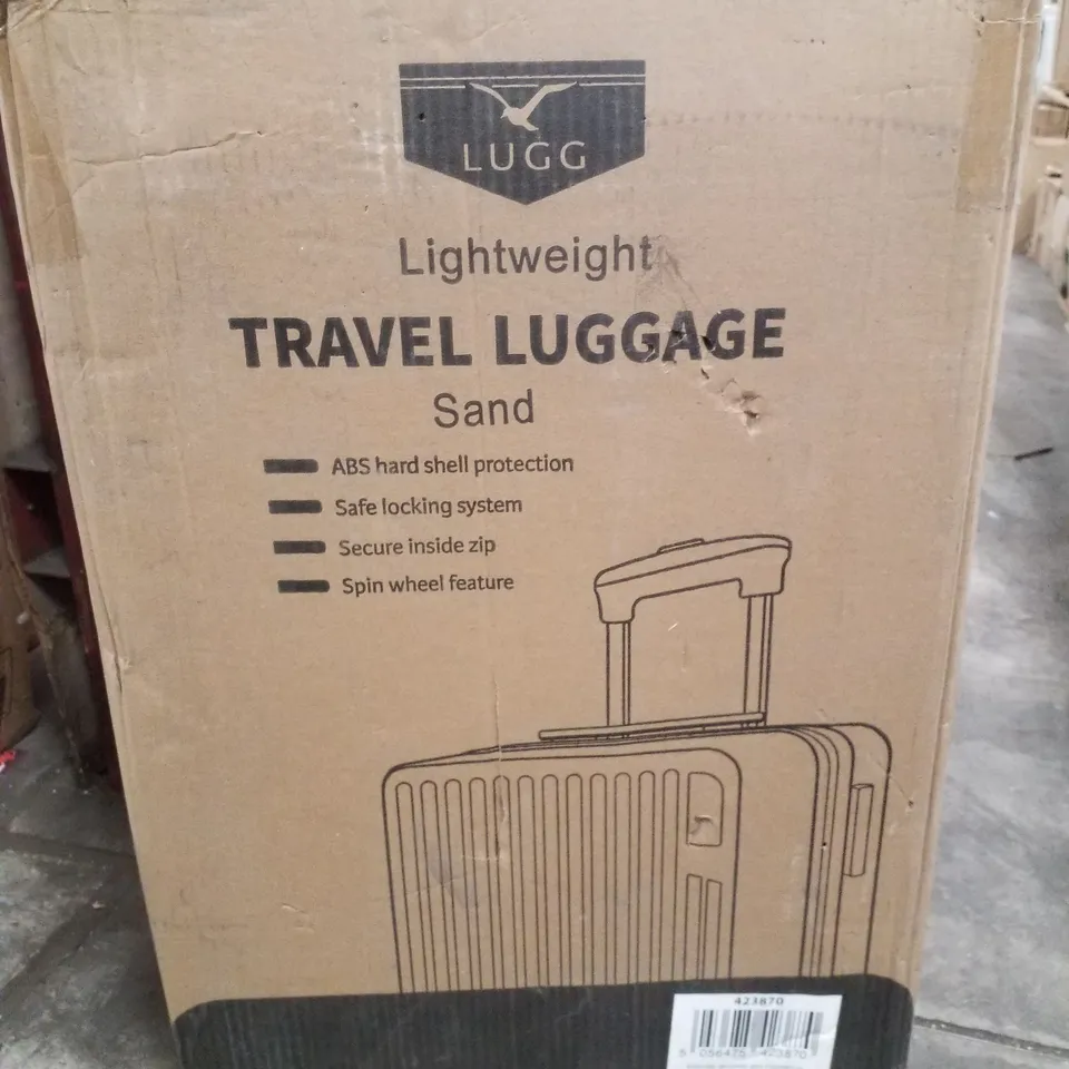 BOXED LUGG LIGHTWEIGHT TRAVEL LUGGAGE - SAND