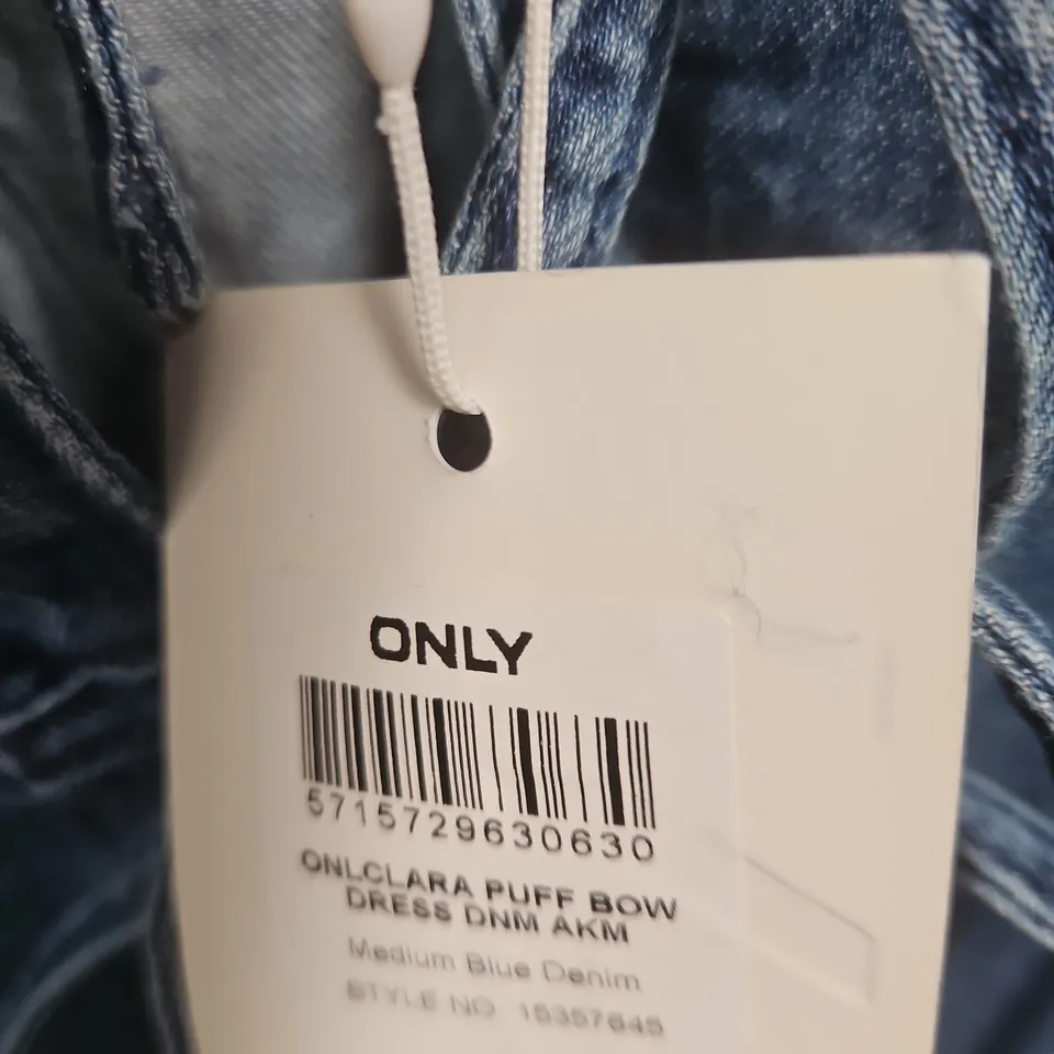 ONLY DENIM DRESS –  BLUE DENIM, UK SIZE S