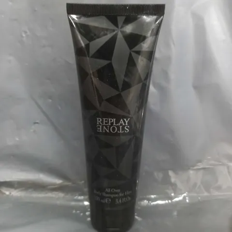 BOX OF APPROX 60 REPLAY STONE ALL OVER BODY SHAMPOO FOR HIM 100ML