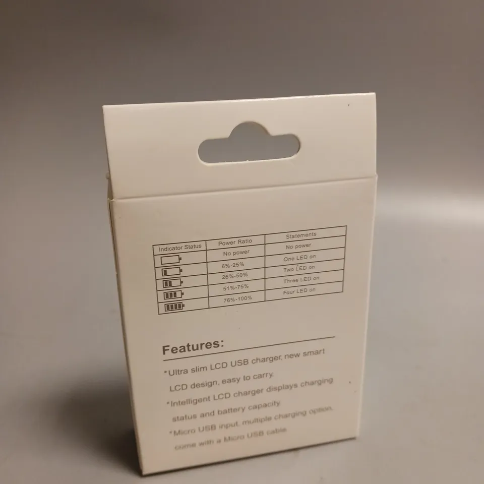 UNBRANDCED USB LCD SLIM CHARGER FOR CAMERA AND CAMCORDER BATTERY