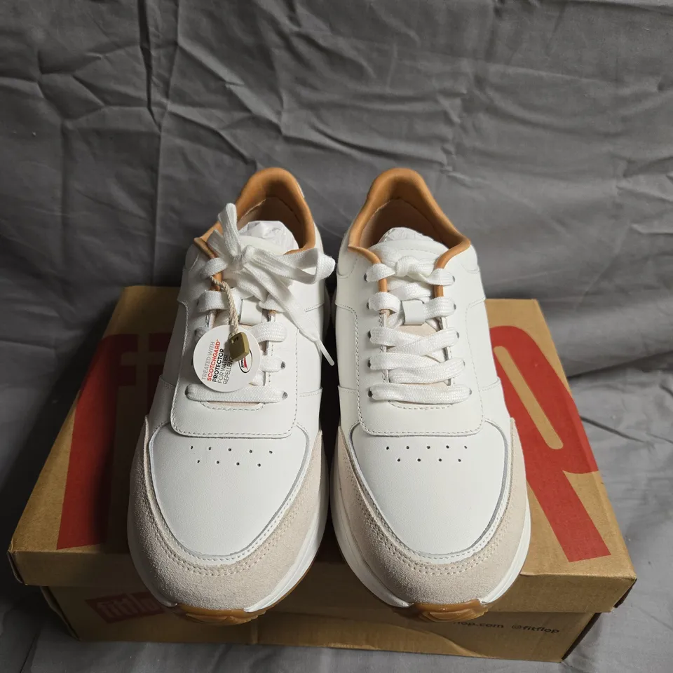 BOXED PAIR OF FITFLOP PLATFORM SNEAKERS - UK SIZE 5 