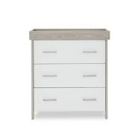 BOXED OBABY NIKA CHANGING UNIT - GREY WASH & WHITE (2 BOXES)