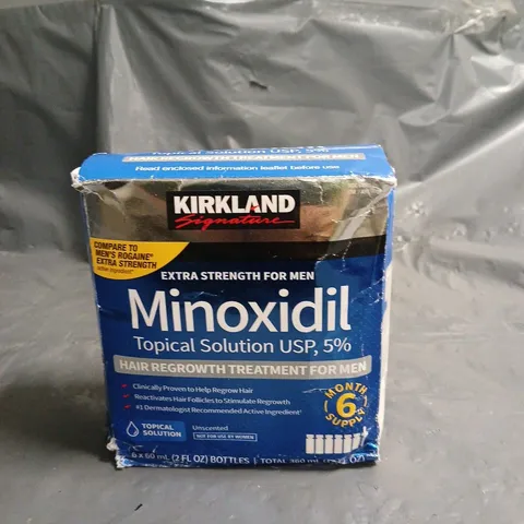 KIRKLAND SIGNATURE MINOXIDIL TOPICAL SOLUTION FOR MEN - 6 X 60ML BOTTLES