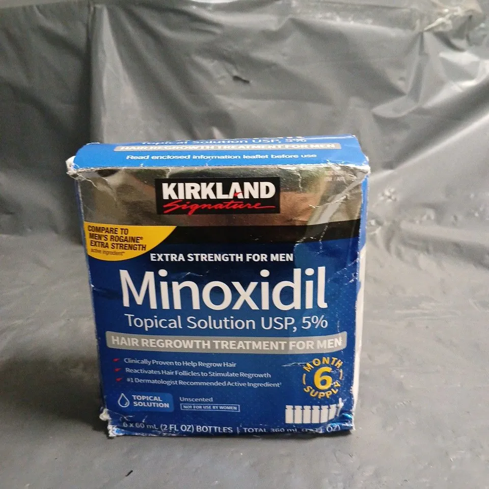 KIRKLAND SIGNATURE MINOXIDIL TOPICAL SOLUTION FOR MEN - 6 X 60ML BOTTLES
