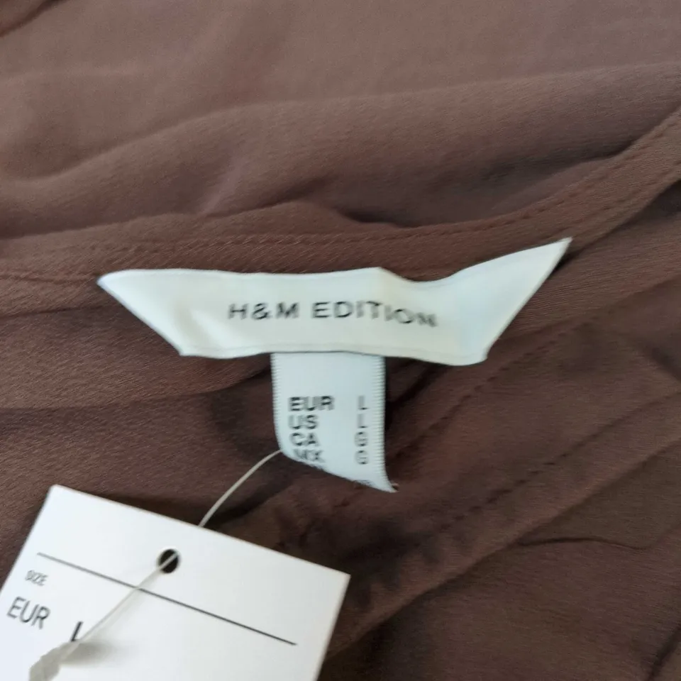 H&M EDITION BROWN WOMEN'S DRESS– EUR L 