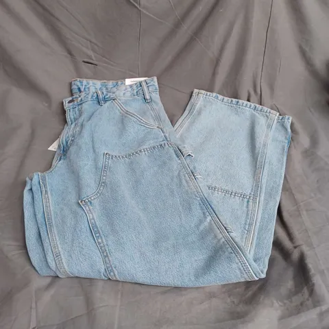 ZARA CARPENTER JEANS IN LIGHT BLUE DENIM SIZE W34