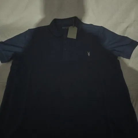 ALLSAINTS POLO SHIRT – NAVY – MEN'S - SIZE M