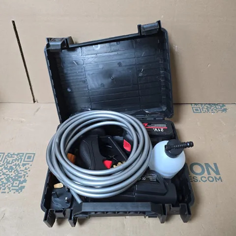 HAND HELD CORDLESS ELECTRIC POWER WASHER WITH CASE - DAMAGE TO CASE