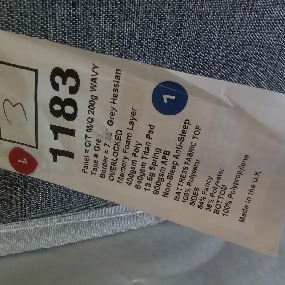 QUALITY BAGGED 3" SINGLE ARDOCH MEMORY FOAM OPEN COIL MATTRESS