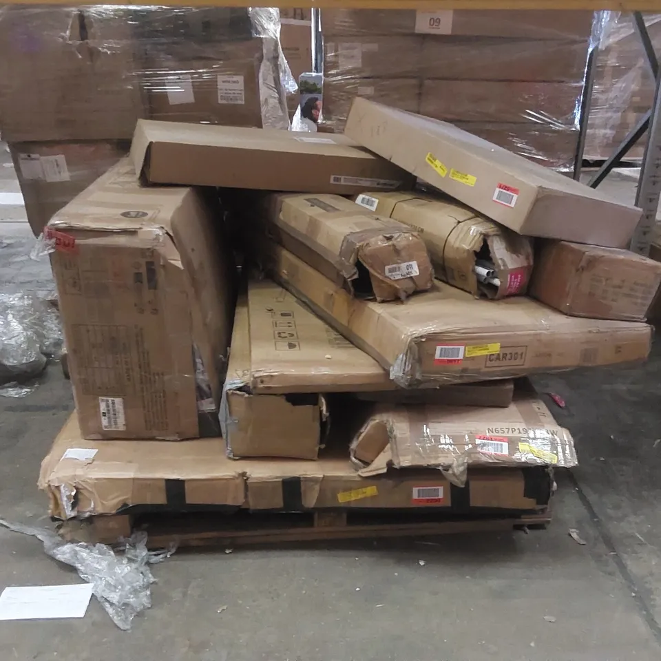PALLET CONTAINING A LARGE ASSORTMENT OF FURNITURE PARTS ECT