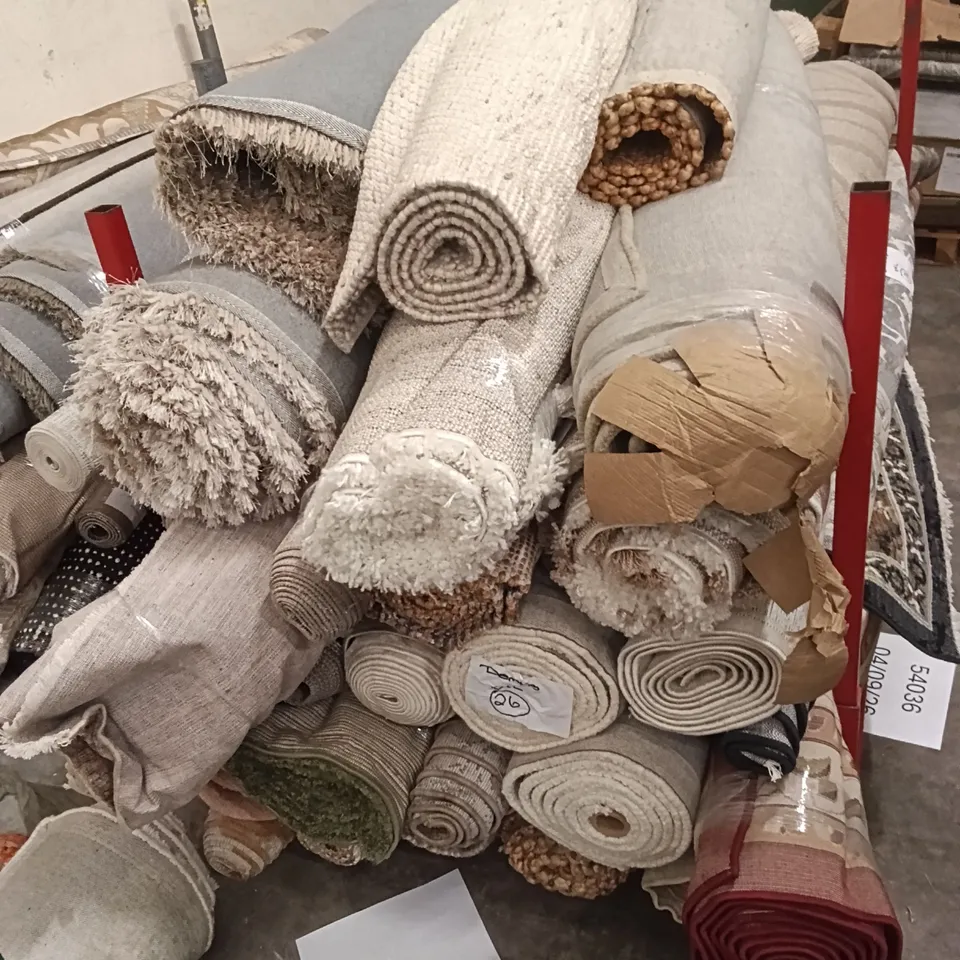 STILLAGE TO CONTAIN APPROXIMATELY 25 DESIGNER AREA RUGS
