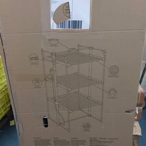 BOXED ORGANISED OPTIONS 3 TIER HEATED AIRER WITH 21M DRYING SPACE - COLLECTION ONLY