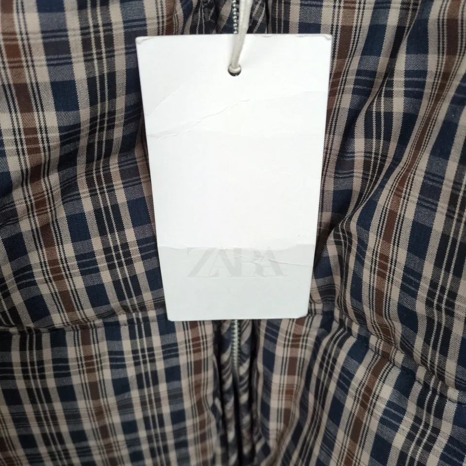 ZARA WOMEN'S PLAID PUFFER JACKET – UK SIZE S