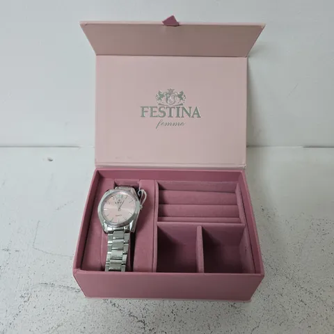 BOXED FESTINA F20622/2 WOMEN'S BOYFRIEND ALEGRIA PINK DIAL WATCH