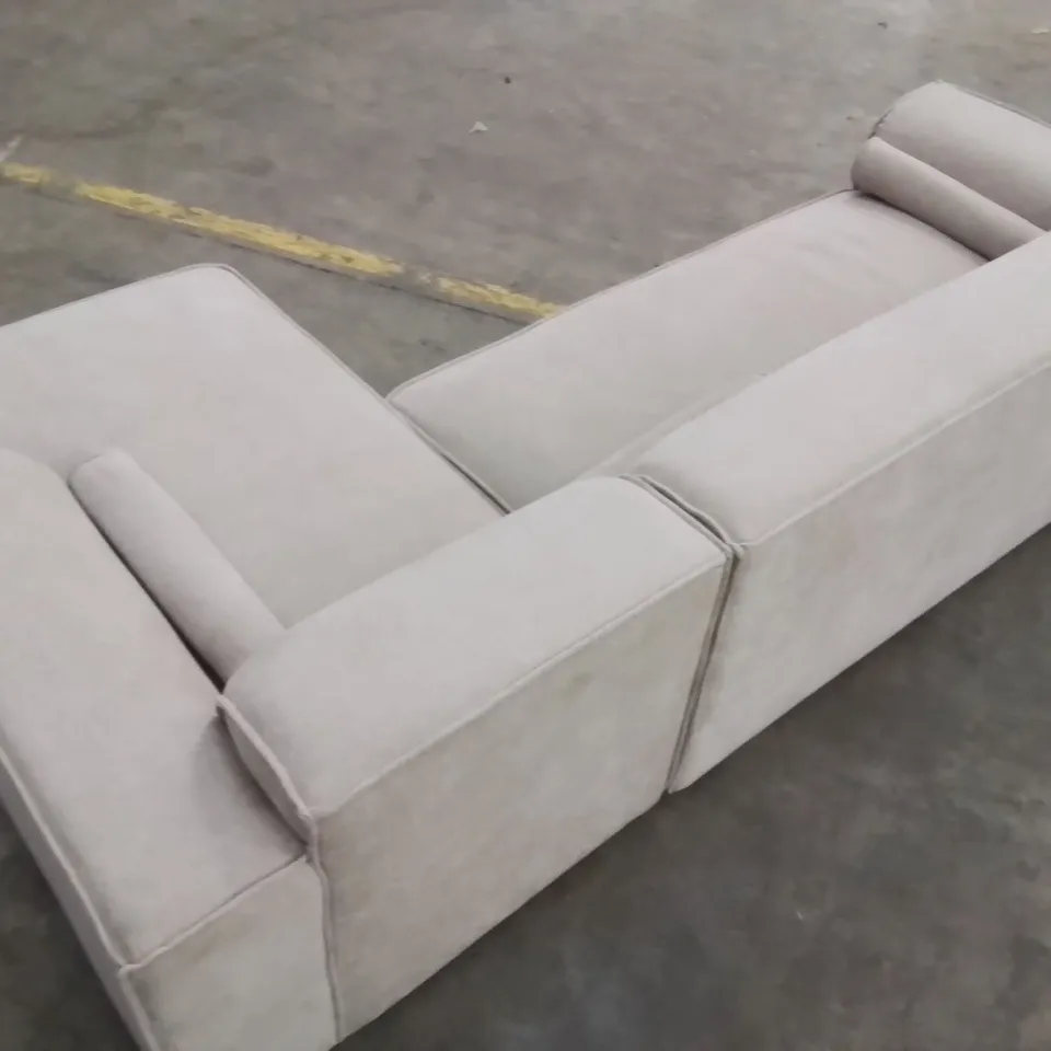 QUALITY DESIGNER FLEX FELIXSTOWE UPHOLSTERED CORNER SECTIONAL SOFA -LIGHT GREY-