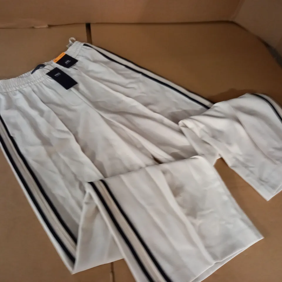 M&S WIDE HIGH RISE TRACK PANTS - 10 REG