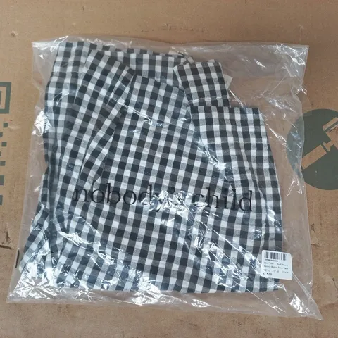 BAGGED NOBODY'S CHILD SAMMIE BUTTON FRONT TANK IN BLACK/WHITE SIZE UK 12