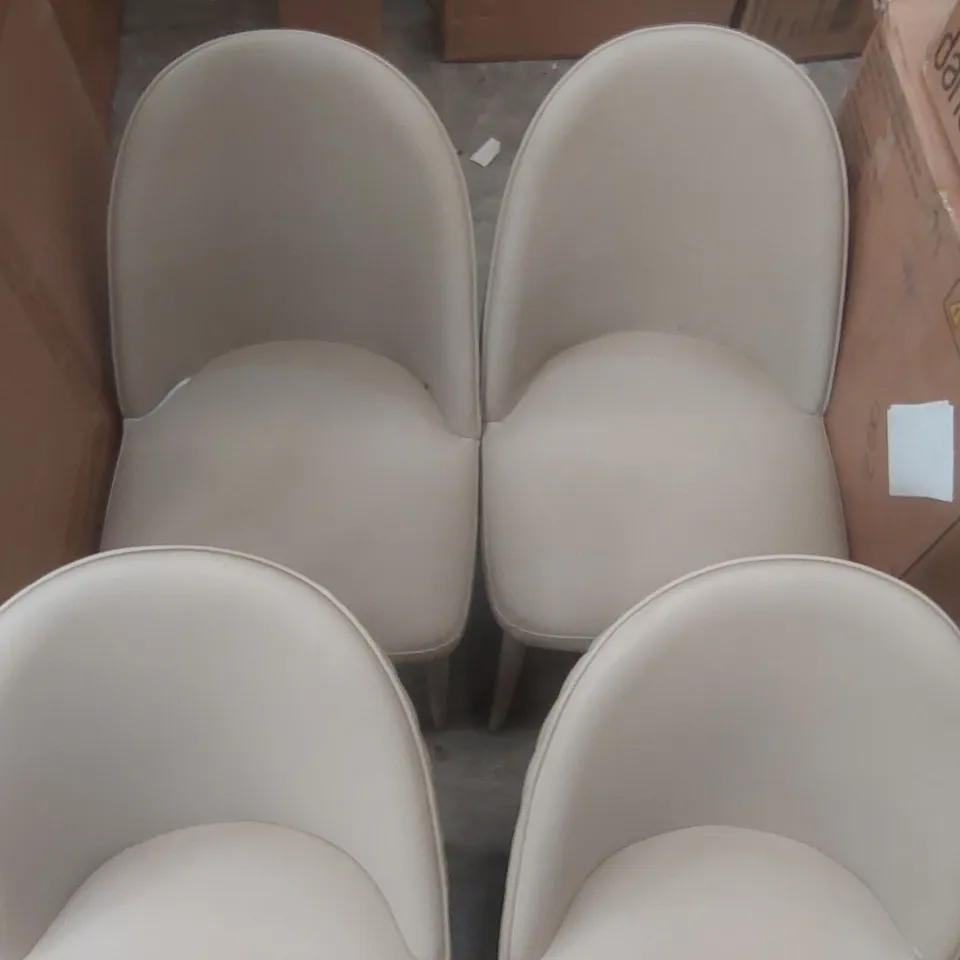 SET OF 4 DANETTI SAYLOR FAUX LEATHER DINING CHAIRS