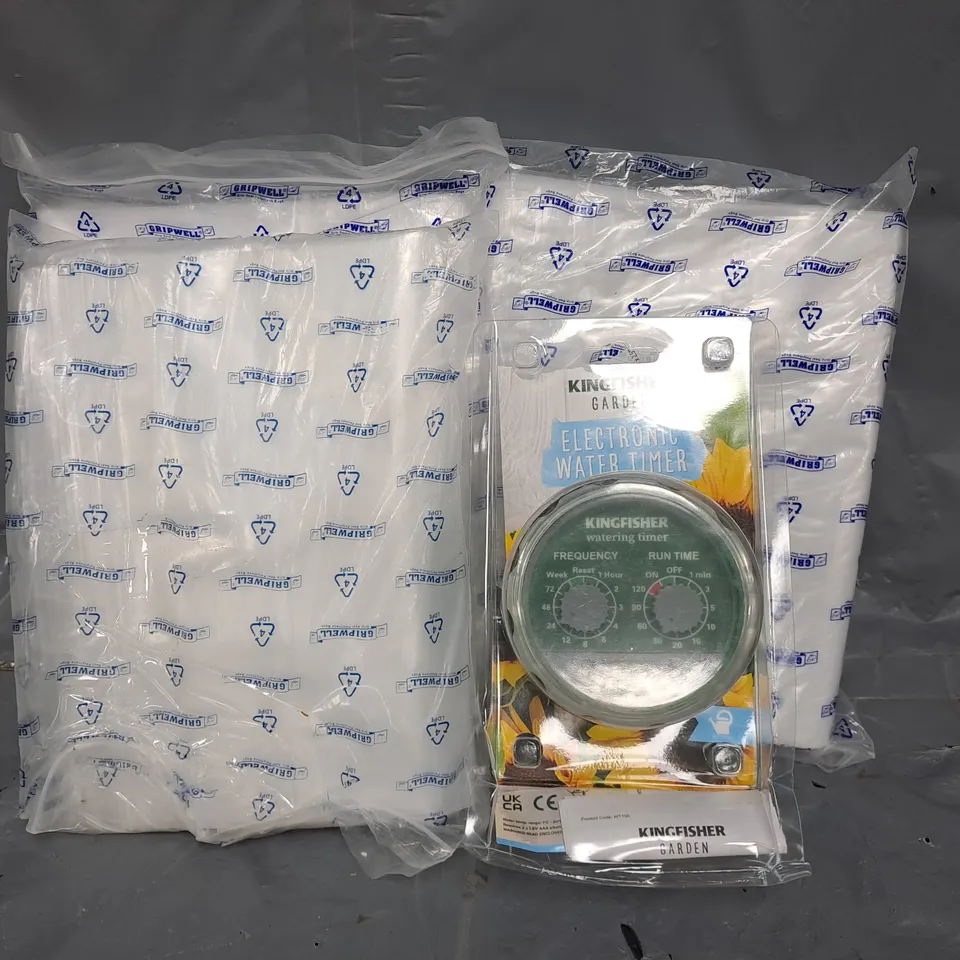 BOX OF APPROXIMATELY 10 ASSORTED HOUSEHOLD ITEMS TO INCLUDE KINGFISHER GARDEN ELECTRONIC WATER TIMER, ETC - COLLECTION ONLY