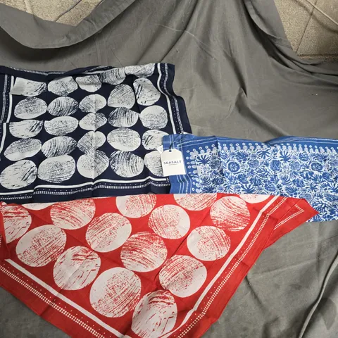 SEASALT CORNWALL SAILOR SQUARE SEA MEDLEY MUSSEL SCARF BANDANA 3 PACK – ONE SIZE 