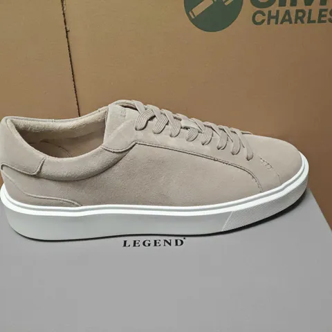 BOXED LEGEND CLASSIC SUEDE TRAINER – BEIGE (UK 12, EU 46, US 13)
