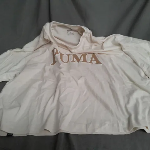 PUMA CREAM XL CROPPED SHIRT 