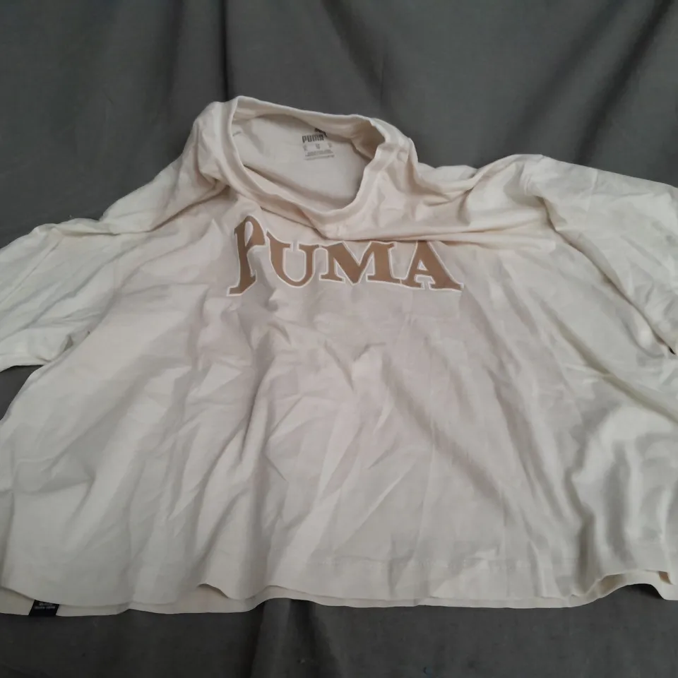 PUMA CREAM XL CROPPED SHIRT 