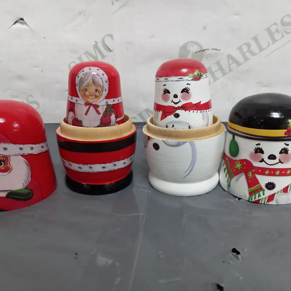 BOXED MR CHRISTMAS SET OF 2 NESTING DOLLS