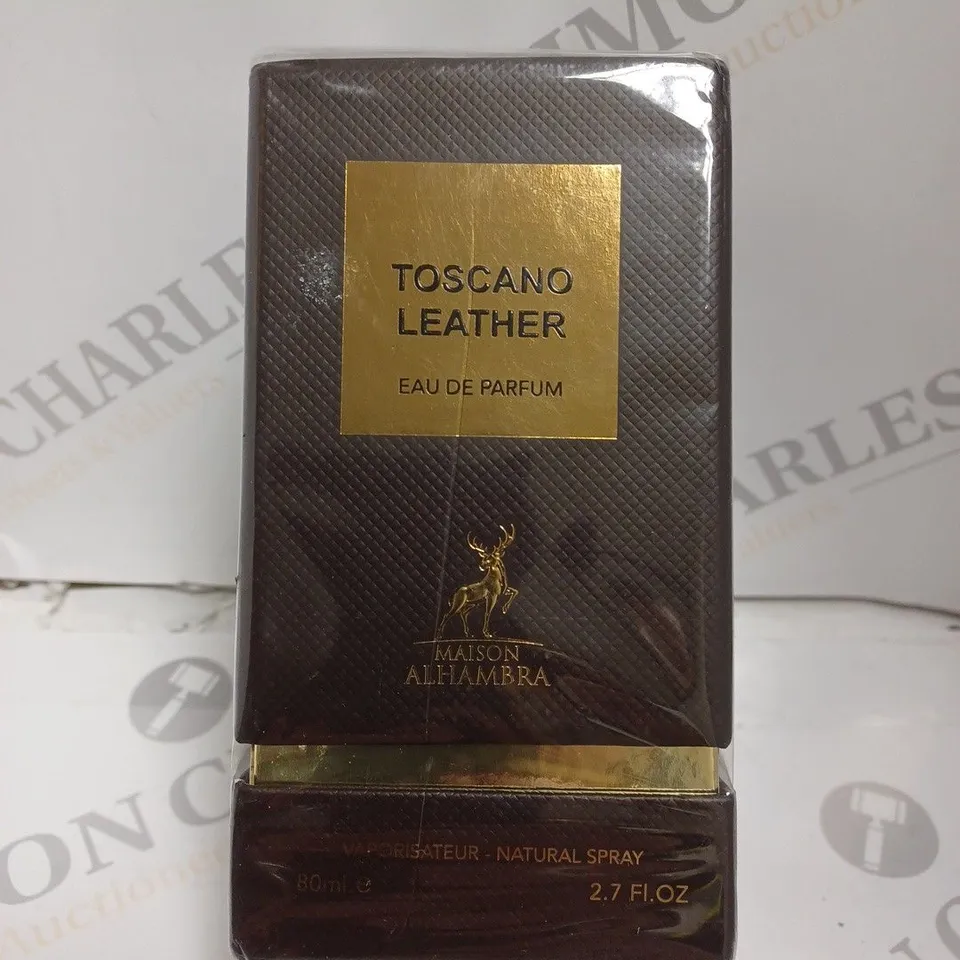 BOXED AND SEALED TOSCANO LEATHER EAU DE PARFUM MAISON ALHAMBRA 80ML