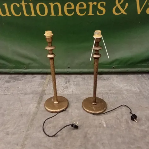 SET OF 2 QUALITY DESIGNER BRONZE LAMPS