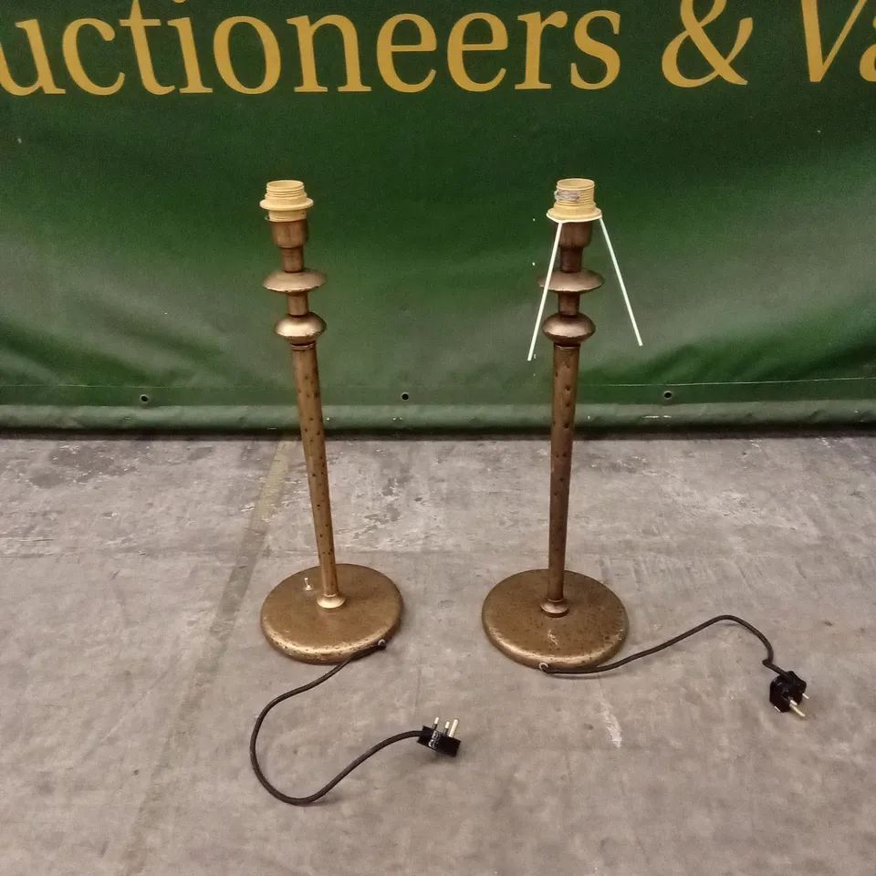 SET OF 2 QUALITY DESIGNER BRONZE LAMPS
