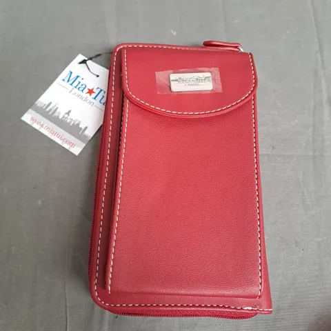 MIA LONDON DARK RED FAUX LEATHER STRAPPED PURSE