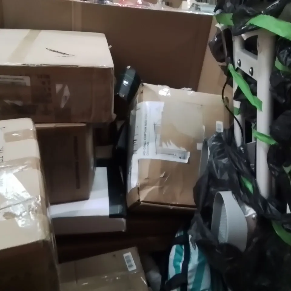 PALLET OF ASSORTED HOUSEHOLD GOODS AND PRODUCTS TO INCLUDE;AIR COOLER,POPUP TENT,BATH MOBILITY BAR