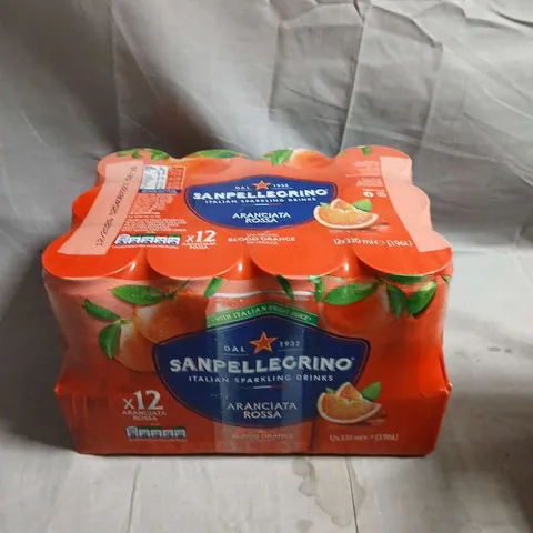 12 X SANPELLEGRINO SPARKLING BLOOD ORANGE DRINKS - 12 X 330ML