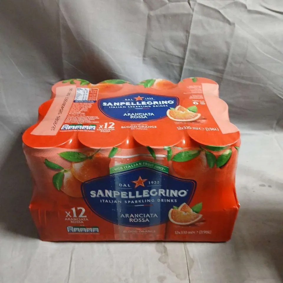 12 X SANPELLEGRINO SPARKLING BLOOD ORANGE DRINKS - 12 X 330ML