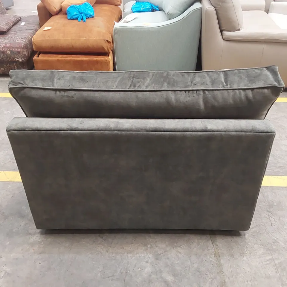 QUALITY DESIGNER GREEN VELVET 2 SEATER SOFA BED 