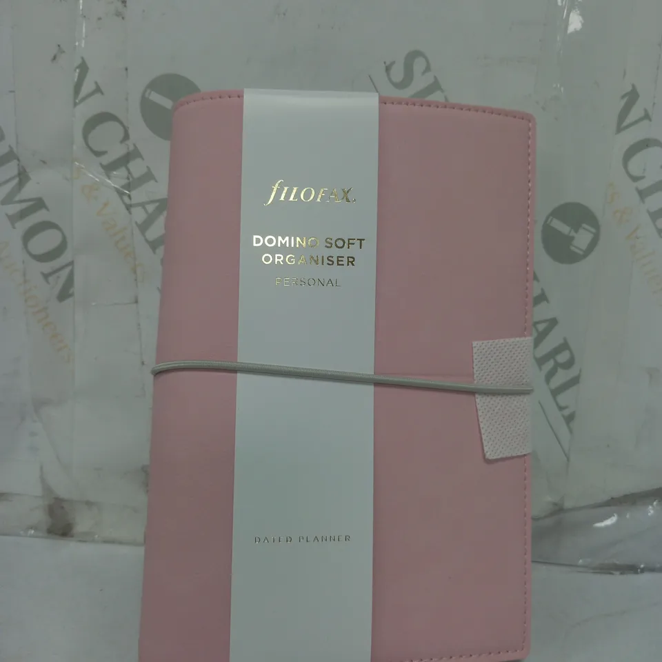 FILOFAX DOMINO SOFT ORGANISER DAILY PLANNER IN PALE PINK