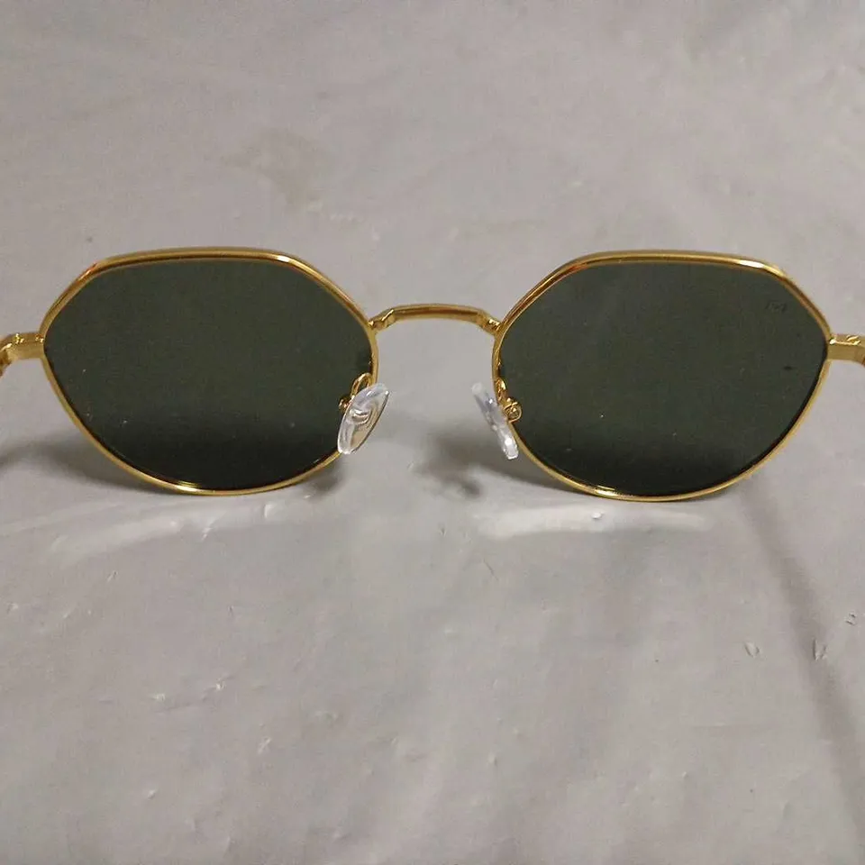 BOXED PAIR OF MELLER GOLD FRAMED GLASSES