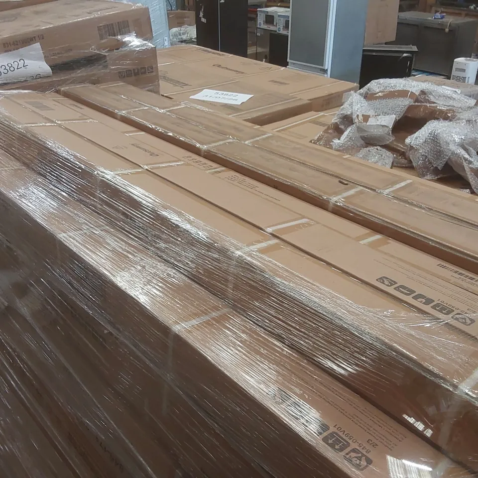 PALLET CONTAINING A VERY LARGE QUANTITY OF ASSORTED DESIGNER FURNITURE PARTS INCLUDING: GARDEN SHED PARTS, GREENHOUSE PARTS ECT