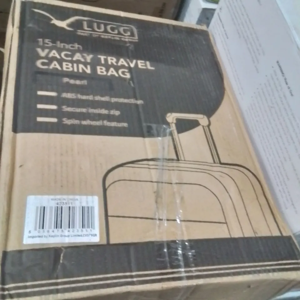 BOXED LUGG 15INCH VACAY TRAVEL CABIN BAG PEARL