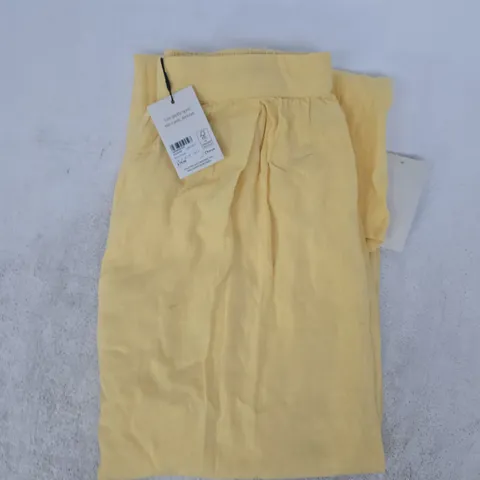 NOBODY'S CHILD JERROW TROUSERS IN LINEN YELLOW SIZE UK 12