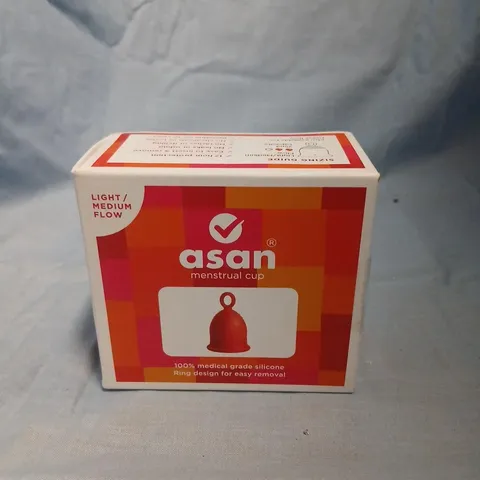 ASAN MENSTRUAL CUP – LIGHT/MEDIUM FLOW, 100% MEDICAL GRADE SILICONE