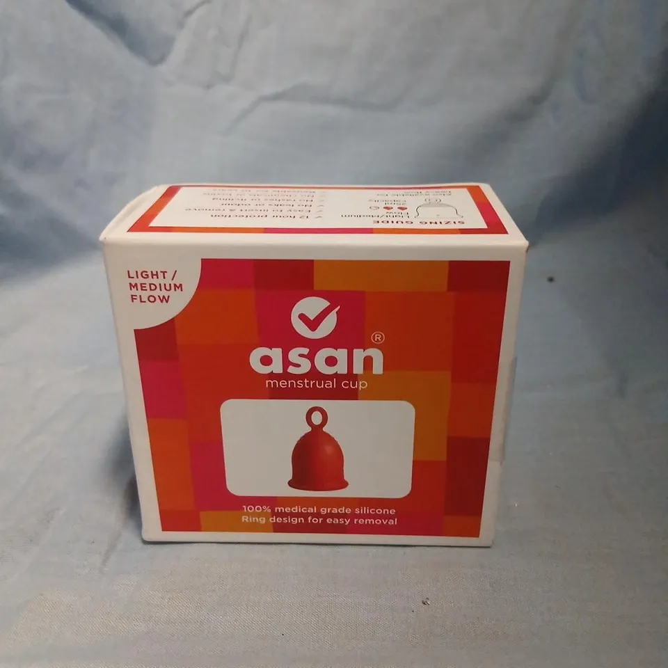 ASAN MENSTRUAL CUP – LIGHT/MEDIUM FLOW, 100% MEDICAL GRADE SILICONE