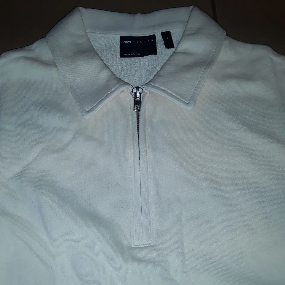 ASOS OVERSIZED HALF ZIP POLO SWEATSHIRT - M