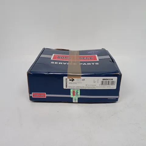 BORG AND BECK SET OF 2 BRAKE DISCS BBD6339 BOXED